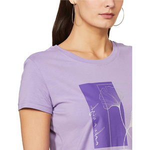 T-shirt pour femme à manches courtes et col rond, imprimé sur mesure, écologique, 2023, en spandex/coton, séchage rapide et respirant, fabriqué au Bangladesh - Product Image 4