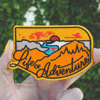 Meilleur Patch Brodé pour Caméra de Travail, Badge Rectangulaire en Tissu Thermocollant