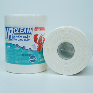 Krclean-Rollo de servilletas Premium de 200 hojas, 15x15cm, 2 capas, sin pelusa, estilo de tejido para restaurante y fiesta - Product Image 1