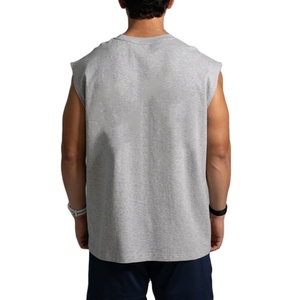 Camiseta sin mangas para hombre, ropa deportiva, estilo gimnasio, verano, corte stringer, chaleco con aberturas, para entrenamiento, correr, cuello redondo, largo, oversize - Product Image 6
