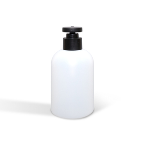 Flacon de crème corporelle Boston rond en plastique HDPE blanc de 300ml avec distributeur à pompe en mousse noire du fournisseur vérifié pour l'exportation - Product Image 3