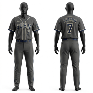 Premium 180 GSM Polyester Breathable Men <b>Baseball</b> Uniform Green Pinstripe Navy Panel Design Custom Sublimation Logo <b>Set</b> - Product Image 3