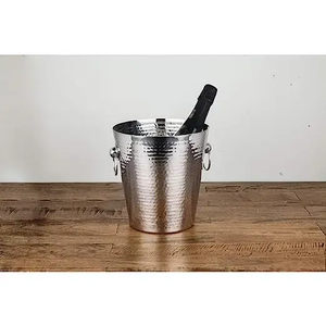 Cubo de Hielo de Acero Inoxidable de Lujo, Hecho a Mano, con Diseño Personalizable para Fiestas, Ecológico, para Bar - Product Image 1