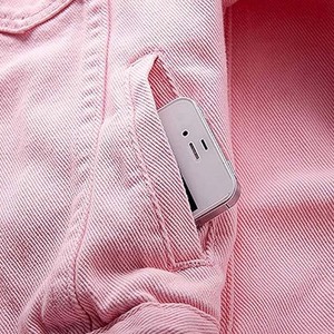 Veste à capuche en denim délavé de luxe, nouvelle mode, en peau de mouton, style motard, streetwear, décontractée, tendance, vêtements d'extérieur vintage - Product Image 4