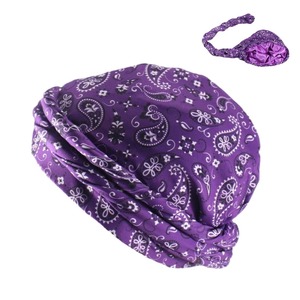 Bandana impression sublimation soie sentir coton 100% polyester sport hiver casquette mode polaire doublure coupe-vent bonnet casquette pour hommes - Product Image 2