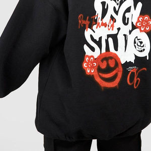 2025 llegada sólido de gran tamaño Drop Shoulder Hoodies para mujeres 100% Material de algodón suave y cómodo Impresión de logotipo personalizado - Product Image 5