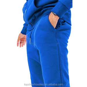 Conjunto Deportivo Azul Personalizado para Hombre, Sudadera con Capucha y Cremallera de Felpa y Pantalones Deportivos, Conjunto de Dos Piezas, Ropa Deportiva Cálida para Calle y Gimnasio - Product Image 5