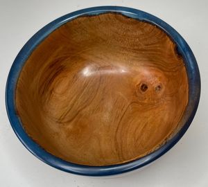 Bol en résine en bois à la mode fabriqué à la main pièce maîtresse rustique moderne élégant maison cuisine Accent décoratif - Product Image 4