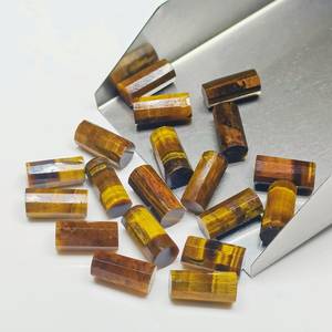 <b>Tiger</b> <b>Eye</b> Faceted Handcrafted 10x6 mm Oval Cut Natural Yellow Gemstones Pipe Shape Loose Gemstones for <b>Jewelry</b> - Product Image 5