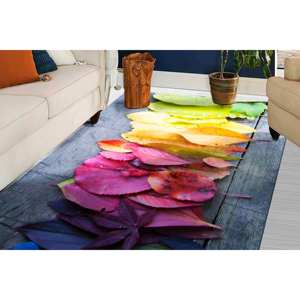 Alfombra de Hojas Coloridas: Decoración Otoñal, Alfombra Antideslizante, con Pelo Suave - Product Image 4