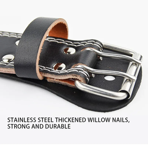Ceinture à levier en cuir avec logo personnalisé pour l'entraînement de sport Ceinture d'haltérophilie Ceinture d'haltérophilie pour l'entraînement de gymnastique - Product Image 2