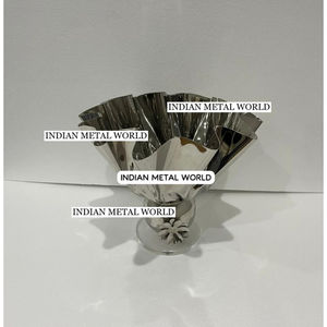 Bol à chocolat décoratif moderne en métal fait à la main avec plateaux à dessert plaqués argent pour mariage et tous les événements - Product Image 5