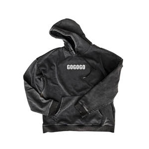 เสื้อฮู้ดผ้ากำมะหยี่มีซิปไม่มีเชือกทำจากเส้นใยไม้ไผ่เย็บปักออกแบบได้ตามต้องการสำหรับผู้ชายที่เป็นกรดหยดในฤดูใบไม้ผลิ - Product Image 6