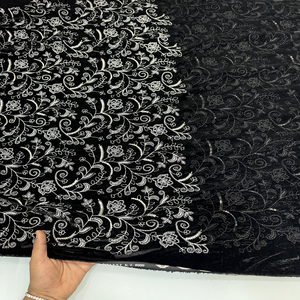 Tela bordada de algodón de primera calidad, textil suave y duradero con delicados patrones cosidos para ropa, accesorios de moda - Product Image 1