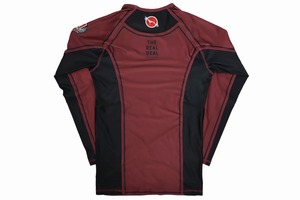 Rash Guard BJJ tela personalizada diseño libre manga larga poliéster liso al por mayor Unisex transferencia de calor personalizado OEM Anti-UV UPF50 - Product Image 5