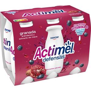 Achat Danone Actimel Nature, boisson au yaourt 6x100ml-Danone Actimel lait fermenté aromatisé à la fraise 1.5% 100g - Product Image 2