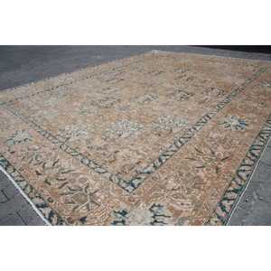 Alfombra Vintage de 10.4x12.8 pies, Alfombra Turca Extra Grande, Alfombra con Estampado Animal Marrón - Product Image 3