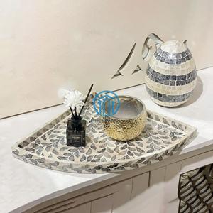 Plateau décoratif rectangulaire en nacre, meilleur choix, fait à la main, plateau de présentation en coquillage pour bijoux, clés, organisation de table à domicile - Product Image 1