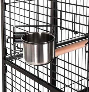 Büyük Metal ferforje 178cm üst çatı oyna papağan Aviary kuş üreme kafesi uçuş hayvanlar evi levrek merdiven ve tekerlekler ile - Product Image 6