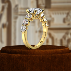 Anillo de Compromiso con Diamante de Laboratorio con Corte Princesa de 1 Quilate, Anillo de Boda de Oro Blanco Sólido de 14k, Anillo con Diamante Certificado por IGI - Product Image 4