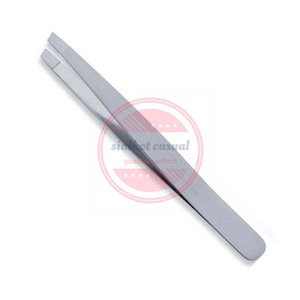 Pince à épiler à sourcils en acier inoxydable de couleur personnalisée de haute qualité avec logo personnalisé - Product Image 2