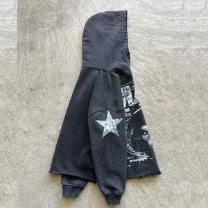 Coton Polaire Acide Lavé Pull À Capuche À Manches Longues Polyester Confortable XS Taille Hiver Imprimé Strass Conception Solide Vente - Product Image 5