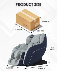 Fauteuil de massage mécanique avec refroidissement lombaire, chaleur, double rouleaux pour les pieds, programmes de massage intelligents et haut-parleurs Bluetooth - Product Image 2