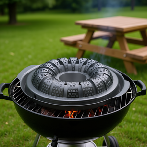 Juego de Accesorios para Barbacoa Color Gris Oscuro para Cocción de Cerdo y Tocino 17637 - Product Image 3