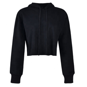 Directo de fábrica personalizado Unisex sudaderas con capucha bordado forrado entrenamiento Crop Sudadera con capucha pulóver sudadera invierno frente 100% algodón - Product Image 2