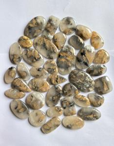 Venta al por mayor de piedras preciosas sueltas naturales dendríticas cabujón de tigre curativo cristal de cuarzo para Chakra espiritual Reiki crudo - Product Image 2