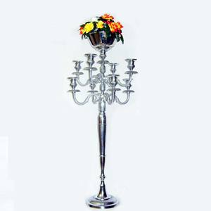 Elegant Metal Candelabra 5 <b>Candle</b> for Wedding Centerpieces and Home Decoration Silver Decorative Metal Handmade Candelabra - Product Image 5
