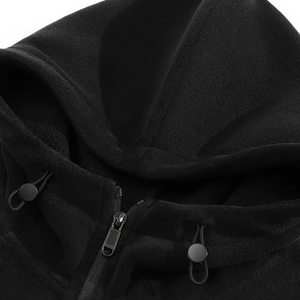 Sweat à capuche brodé à glissière intégrale pour hommes | Couleurs personnalisables Vêtements d'extérieur d'hiver | Isolation durable et lavable en machine - Product Image 2