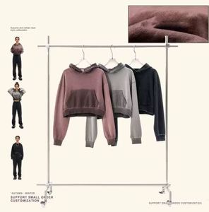 Sweat à capuche surdimensionné pour femmes Pull décontracté en tissu de coton Fournisseur de gros OEM - Product Image 2