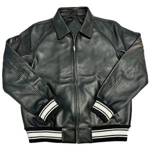 Chaqueta de cuero de estilo callejero para hombre personalizada al mejor precio, moda de invierno con cierre de cremallera, patrón de letras hecho en Pakistán - Product Image 1