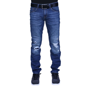 Jeans en denim confortables et respirants de meilleure qualité pour hommes, logo personnalisé, service OEM, broderie à motifs solides, prêt à expédier, raisonnable - Product Image 1