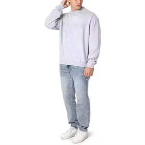 Venta al por mayor de sudaderas de cuello redondo personalizadas lisas 100% Jersey de algodón sudadera de gran tamaño de lana en blanco Unisex hombres sudaderas con capucha - Product Image 2