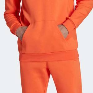 High Quality Cotton <b>Fleece</b> Men's Hoodies <b>Orange</b> Breathable Sweatshirts with OEM Custom Design Embroidered Winter Basics - Product Image 5