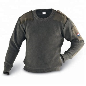 Duty Men Training Étudiants Chandails tactiques O-Neck Poitrine Poche Bouton Décoration Respirant Anti-Rétrécir 100% Laine Utilisation hivernale - Product Image 3
