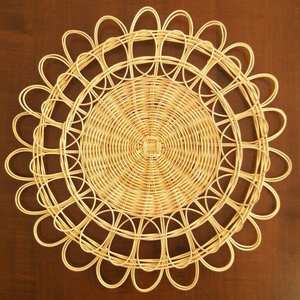 Assiettes de présentation en rotin torsadé bohème attrayantes, tapis et coussinets de table pour les décorations de mariage, de Noël et les réunions de famille - Product Image 2