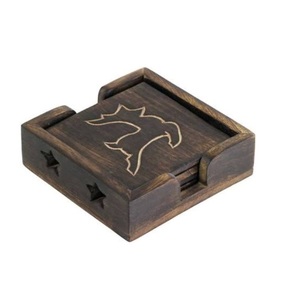 Luxury Wooden coaster for Home Premium Quality Wooden Set of 4 Decorative Customized logo Print - Product Image 3