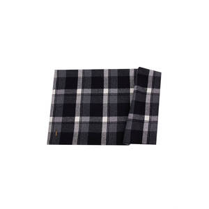 Winter Printed Long Scarf 75x190 Black Plaid - Product Image 1
