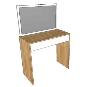 Modern Design SFBTD012 Rubberwood Dressing <b>Table</b> with <b>Mirror</b> for Goyard Bn Trang im G Cao Su Km Gng - Product Image 3