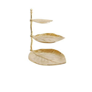 Soporte para Pastel de Latón de 2 Niveles, Chapado en Oro, para Exhibición de Alimentos y Aperitivos, para Bodas, Cumpleaños, Fiestas, Mesa - Product Image 6