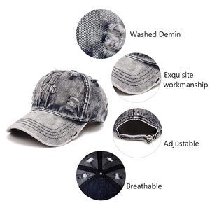 Cotton Distressed Dad Hat Washed <b>Vintage</b> Baseball <b>Cap</b> Adjustable Wholesale Premium Washed Distressed <b>Cap</b> - Product Image 4