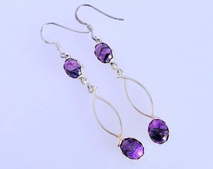 Pendientes de Plata de Ley 925 con Piedras Preciosas, Pendientes Colgantes con Diseño de Sello, Joyería Elegante y Única, Regalos de Moda para Mujer - Product Image 4