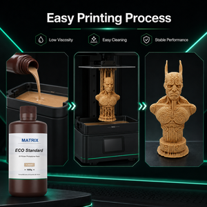 Resina Ecológica Estándar para Impresora 3D, Resina UV de Bajo Olor para Impresoras LCD DLP SLA, Superficie Lisa, Material de Prototipado Rápido - Product Image 5