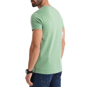 Camiseta Hip Hop con Cuello en V, Personalizable, de Color Sólido, sin Costuras, 170/210 Gsm, Tejido Elástico Transpirable de Alto Gramaje, Teñido Liso - Product Image 3