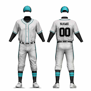 Uniforme de Béisbol Personalizado de Alta Calidad con Botones Completos, Manga Personalizada por Sublimación, Uniforme de Béisbol Económico - Product Image 1