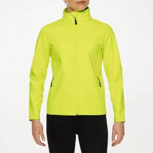 Veste décontractée noire avec veste Soft Shell Vêtements d'extérieur zippés pour femmes - Product Image 4