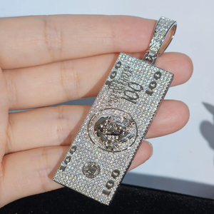 Estilo clásico VVS Moissanite Diamond Iced Out 925 Sterling Silver USA Doller Mejor diseño Hip Hop Colgante a precio al por mayor - Product Image 4